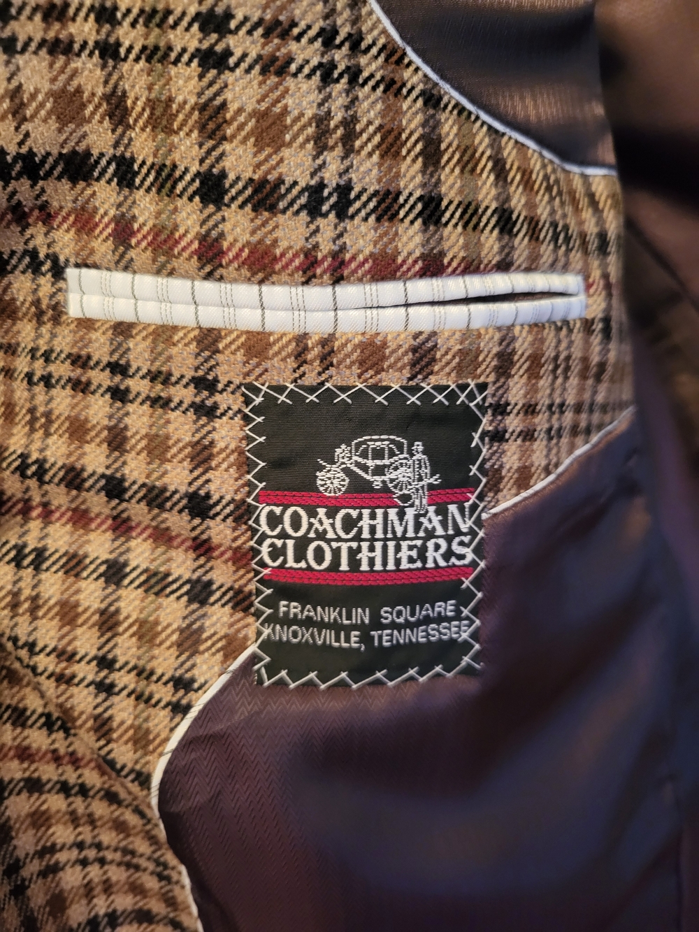 Austin Reed Brown and Tan Glen Plaid Sport Coat - Picture 6 of 6